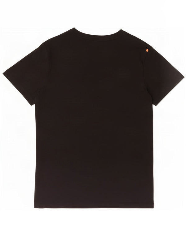 Calvin Klein Jeans T-shirt graphique pour femme UK 12, coton noir moyen