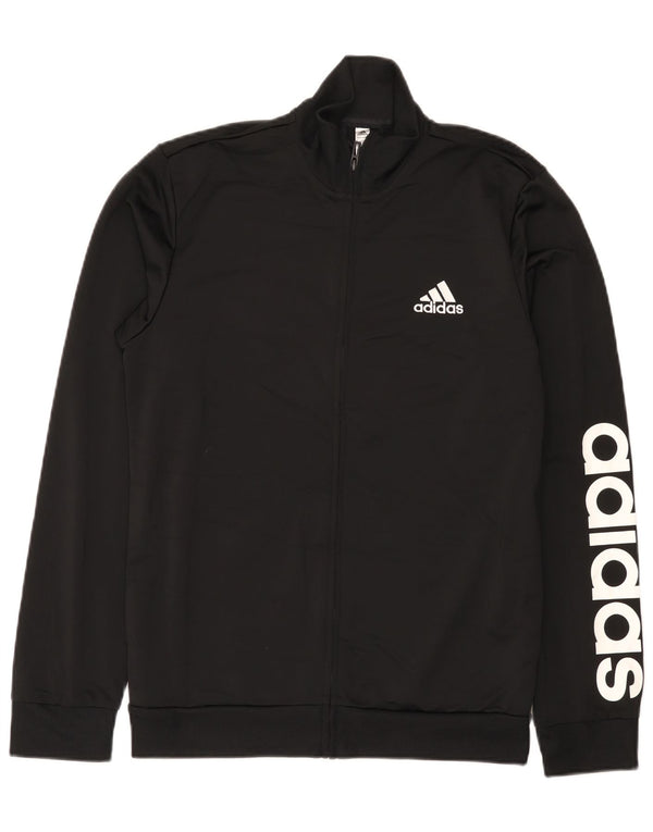 Adidas Veste de survêtement graphique pour homme UK 38/40 Noir moyen Polyester