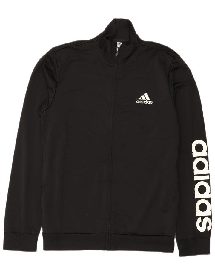 Adidas Veste de survêtement graphique pour homme UK 38/40 Noir moyen Polyester