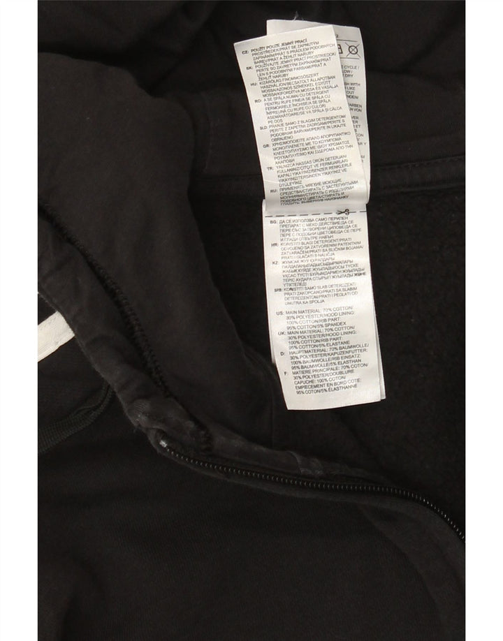 Adidas Pull à capuche zippé pour homme en coton noir moyen