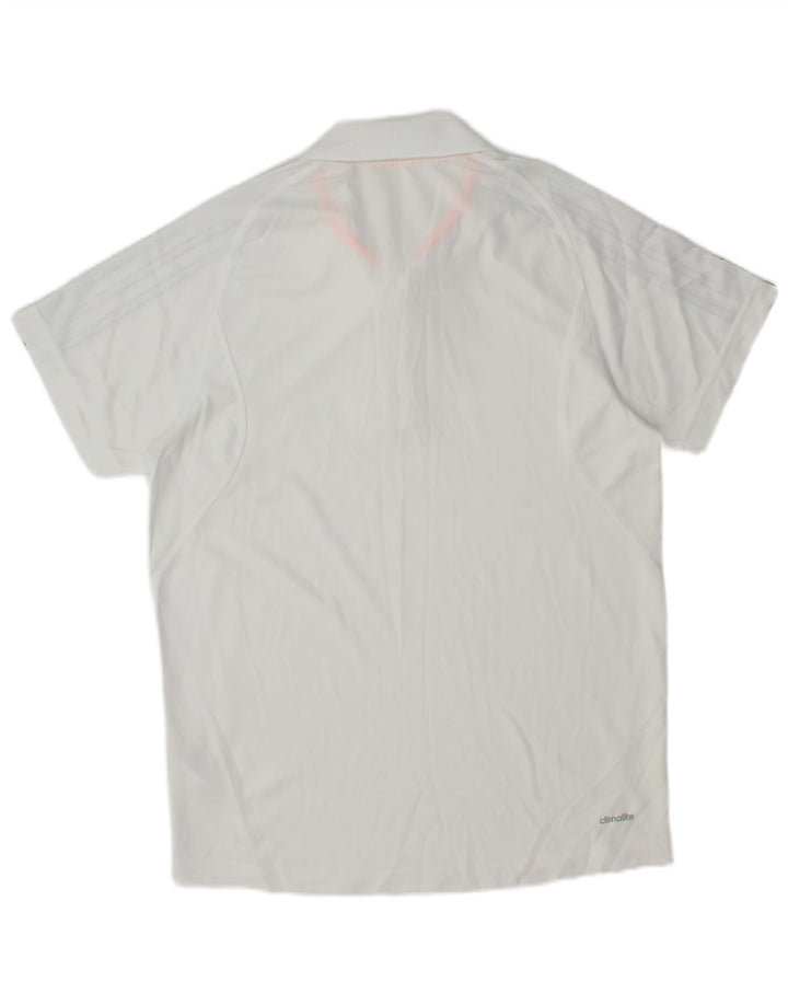 Adidas Hommes Climalite Polo Petit Blanc