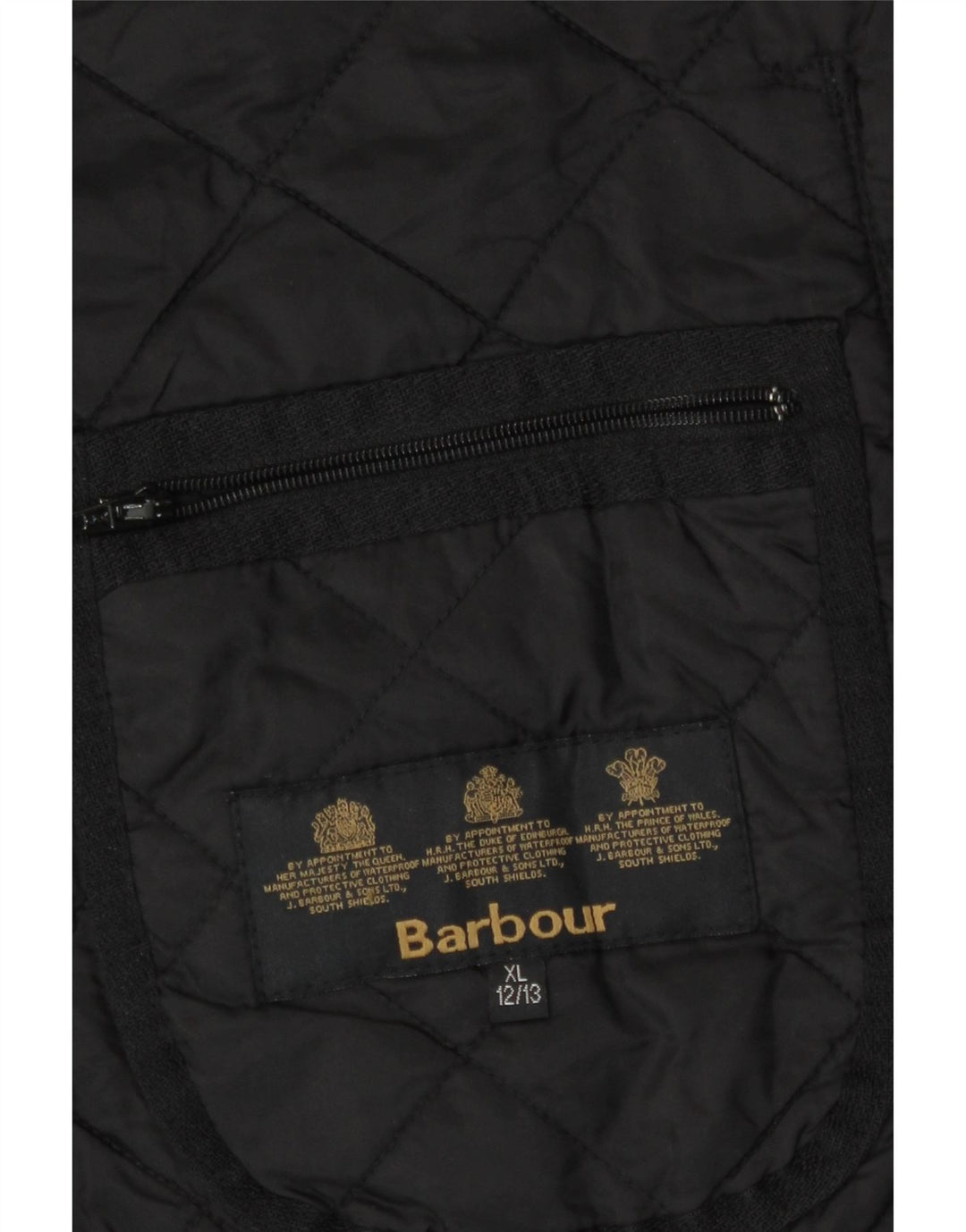 Barbour Veste matelassée matelassée pour garçons 12-13 ans XL Noir Polyester