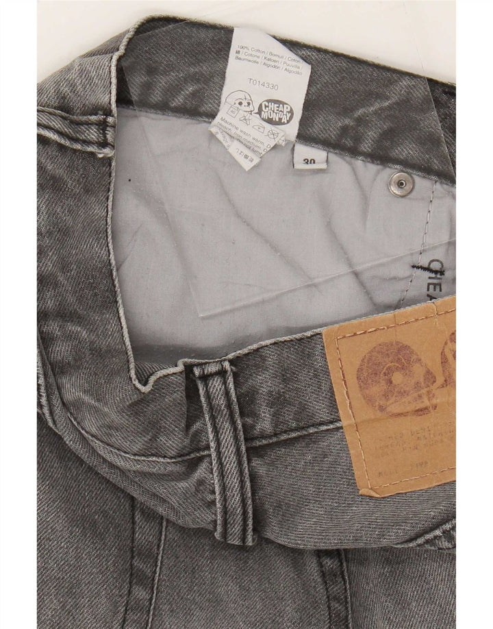 Cheap Monday Short en Jean Homme Medium W30 Gris Coton