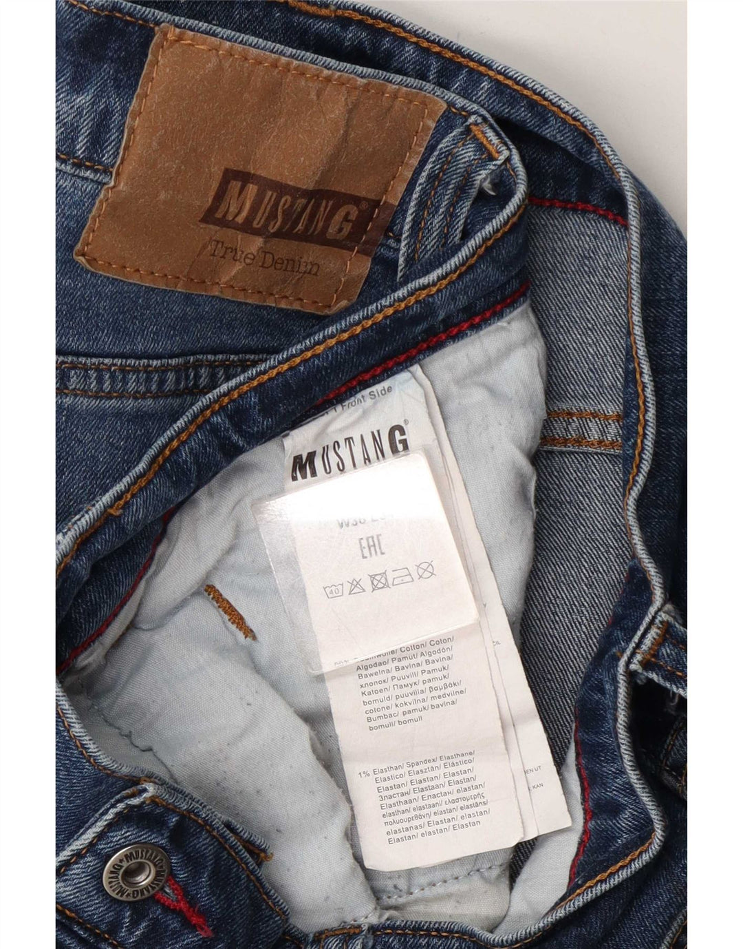 Mustang Jean Bootcut Homme W36 L34 Bleu Coton