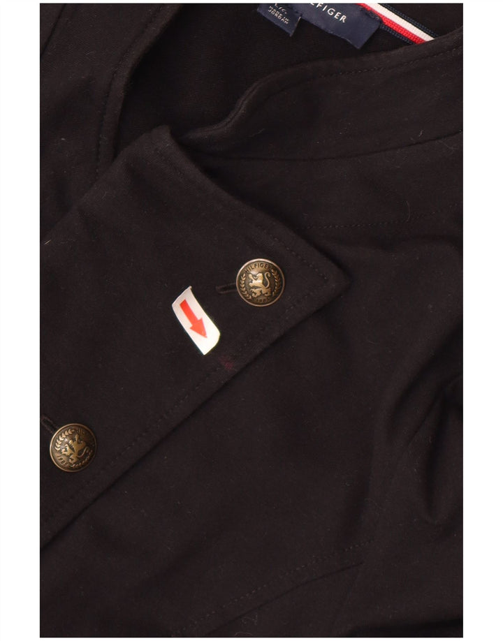 Tommy Hilfiger Cardigan Femme Top UK 16 Large Noir Coton