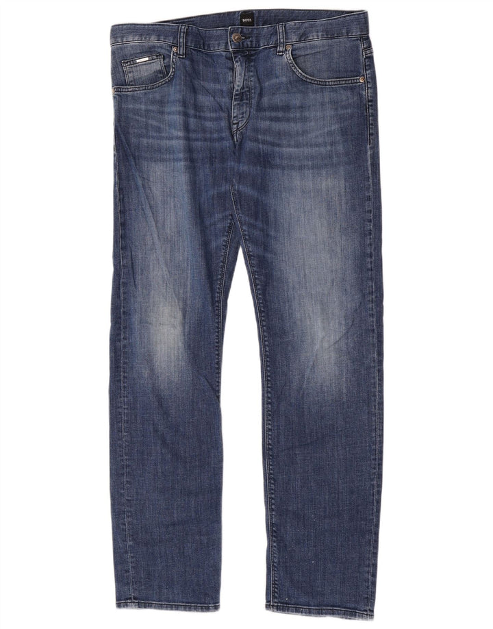 Hugo Boss Jean Slim Stretch W34 L32 Bleu Coton Homme
