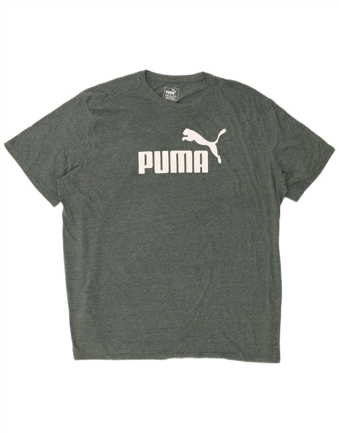 PUMA T-shirt graphique pour homme 3XL Vert moucheté