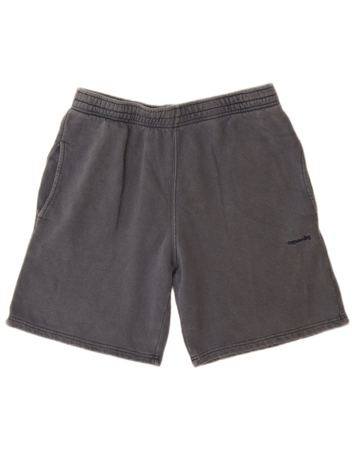 Superdry Short de Sport Homme Petit Bleu Coton
