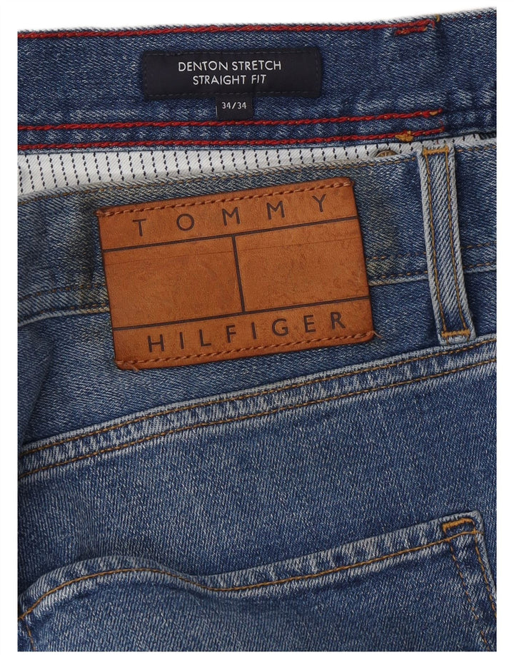 TOMMY HILFIGER Jean Droit Denton Homme W34 L34 Bleu Coton