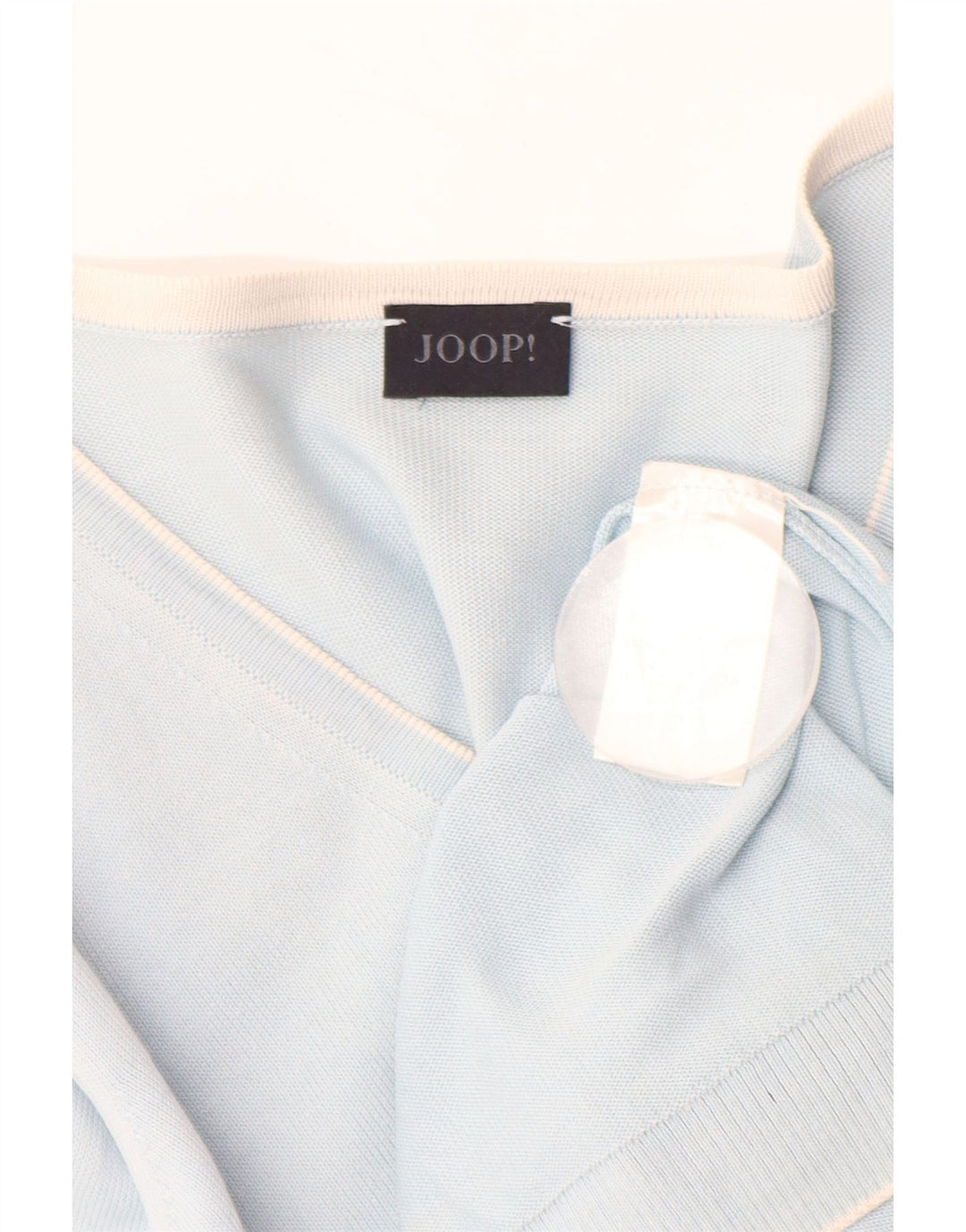 JOOP Pull col V Femme EU 38 Bleu Moyen Coton