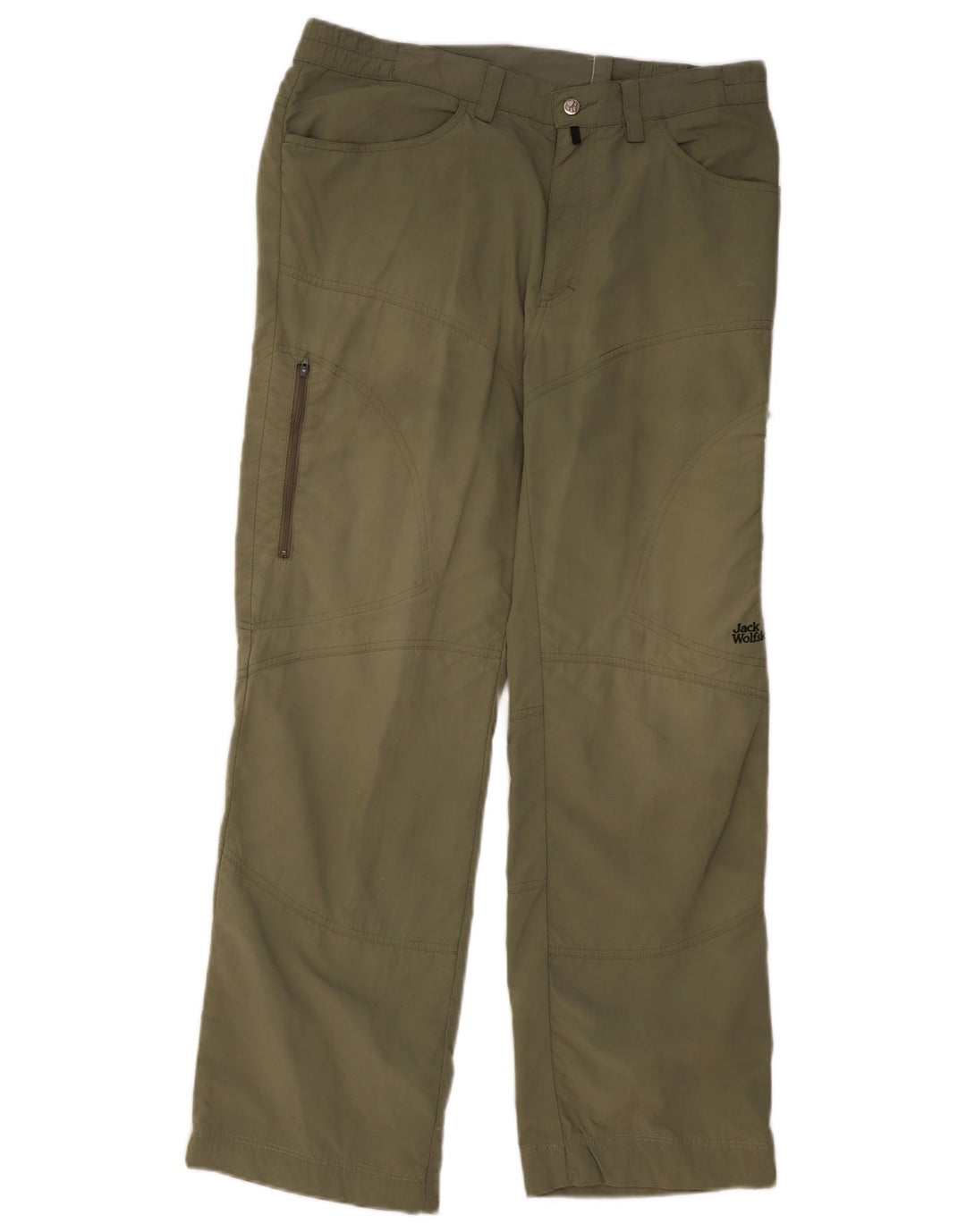 JACK WOLFSKIN Pantalon cargo droit de voyage pour homme Large W34 L30 Kaki