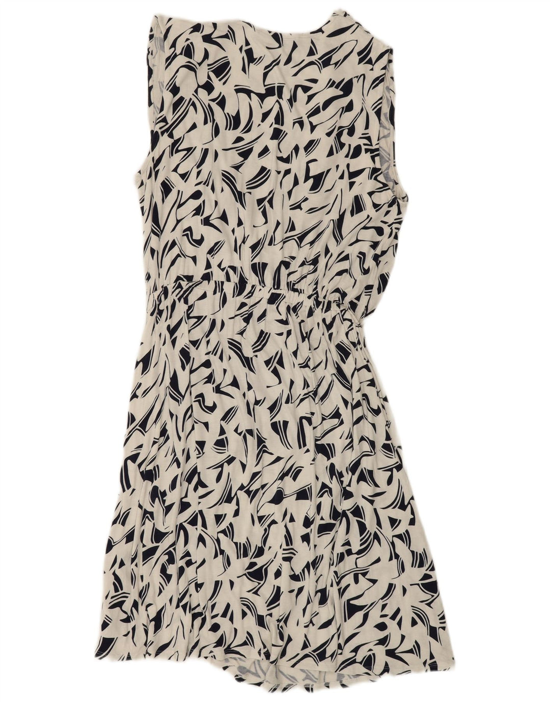 MARKS & SPENCER Womens Abstract Pattern A-Line Dress UK 14 Medium  White