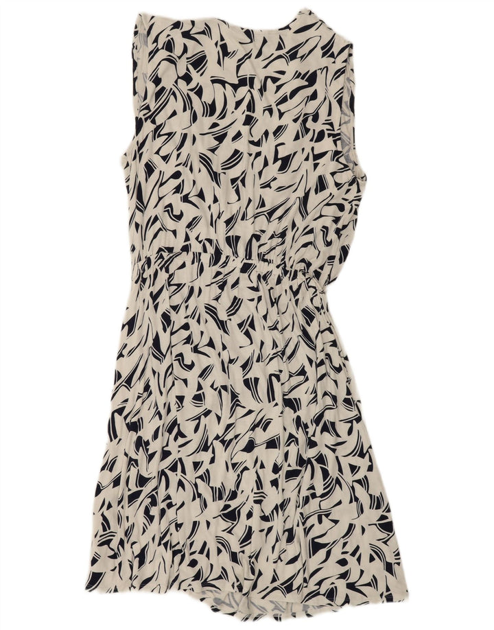 MARKS & SPENCER Womens Abstract Pattern A-Line Dress UK 14 Medium  White