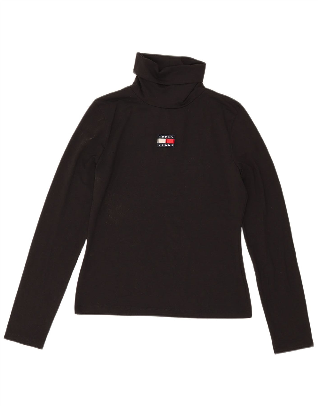Tommy Hilfiger Haut graphique à manches longues pour femme UK 14 Noir moyen Polyester