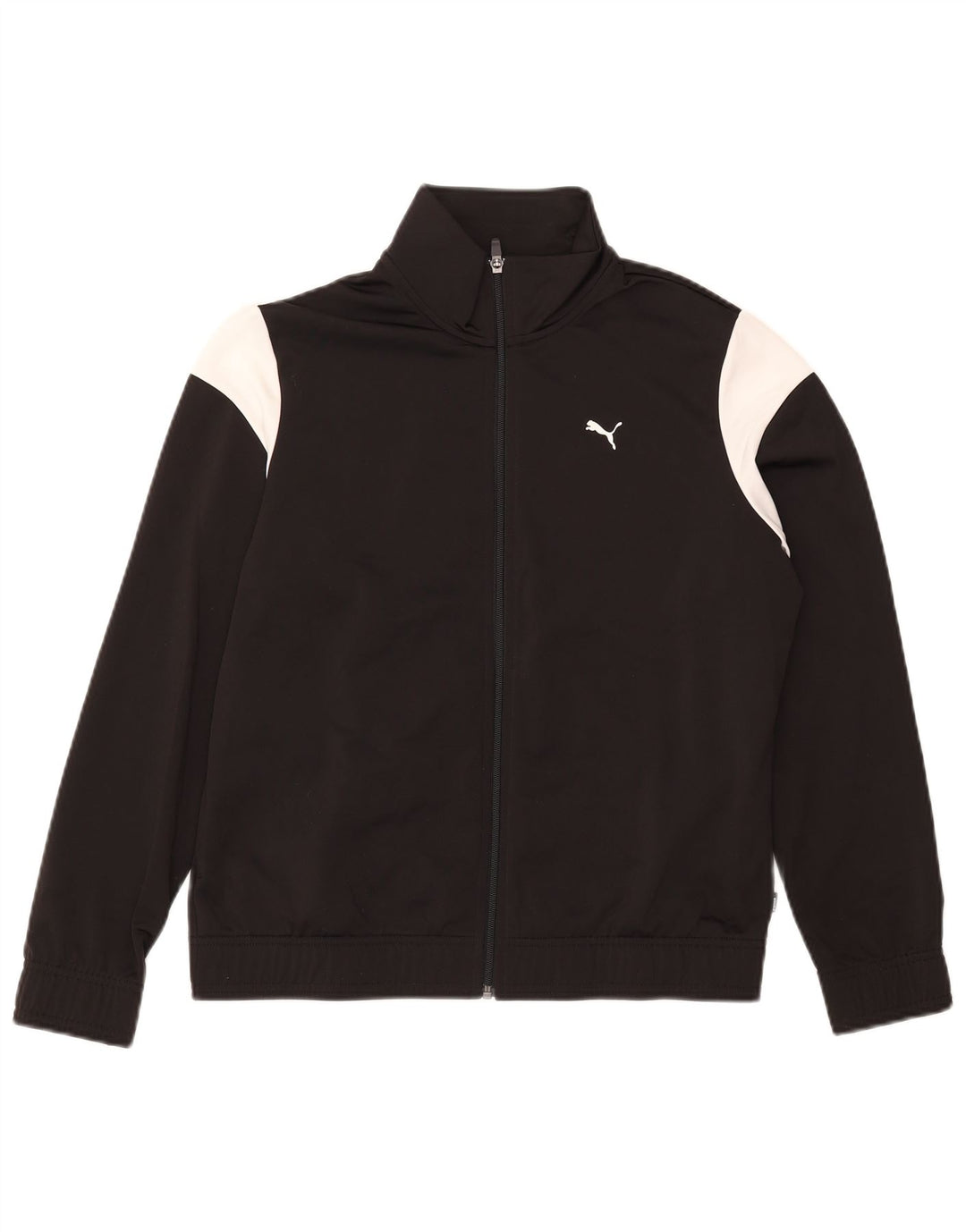 PUMA Veste de survêtement pour femme UK 44 Medium Noir Colorblock Polyester