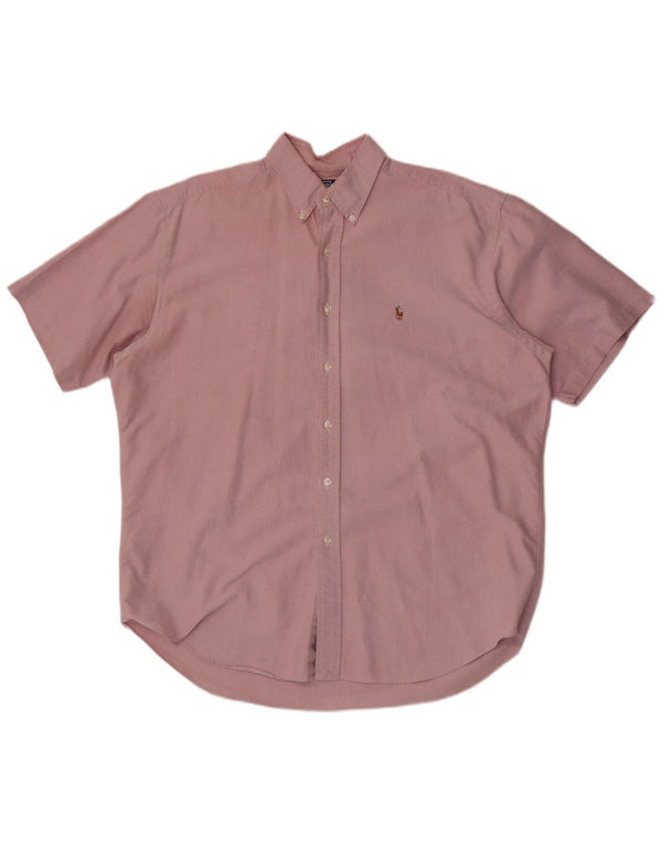 Polo Ralph Lauren Chemise ample à manches courtes Blake pour hommes, grand coton rose