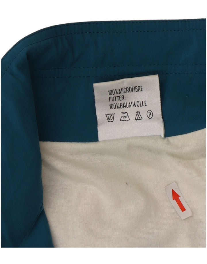 vintage Mens Survêtement Top Veste Grande Bleu Colorblock Microfibres