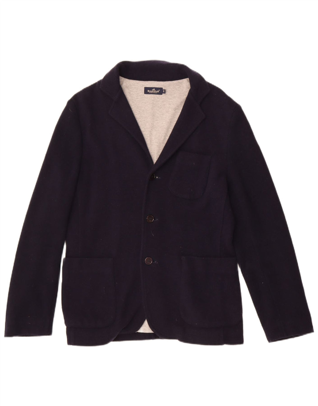 Brooksfield Veste blazer en tricot à 3 boutons pour homme IT 48 Bleu marine moyen