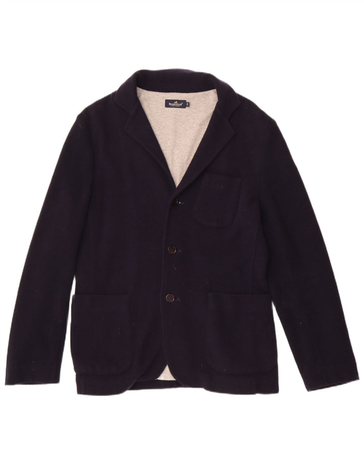 Brooksfield Veste blazer en tricot à 3 boutons pour homme IT 48 Bleu marine moyen