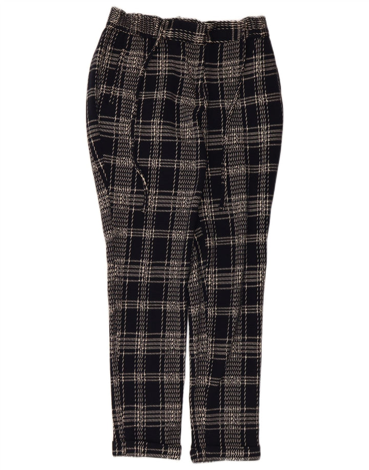 Massimo Dutti Pantalon Chino Femme EU 40 Medium W30 L27 Carreau Noir