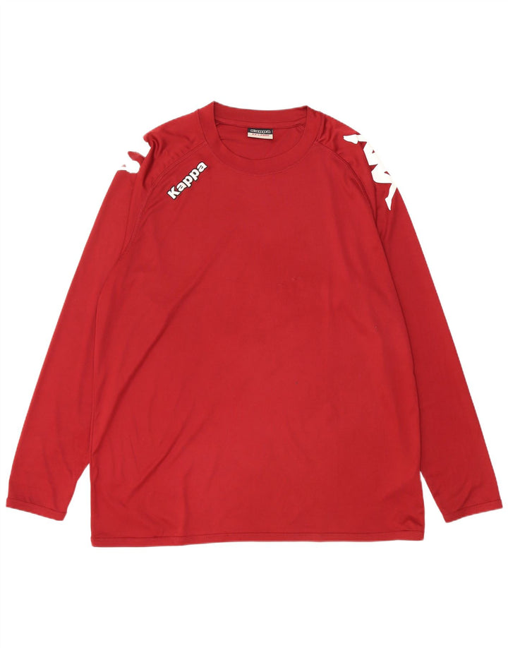 KAPPA Haut graphique à manches longues pour homme en polyester marron 2XL