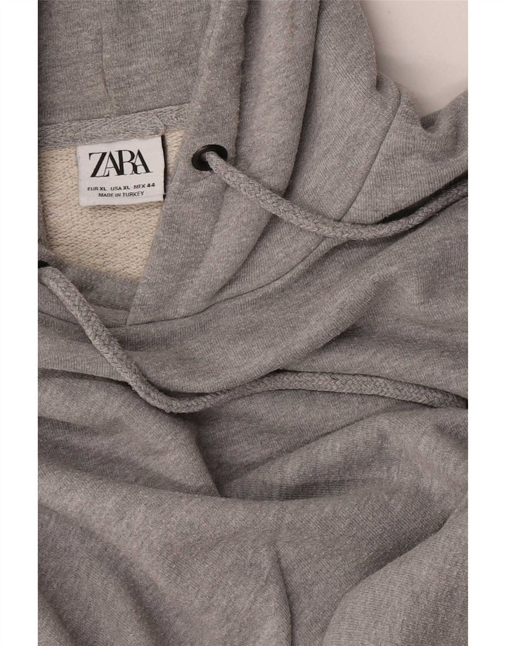 Zara Pull à capuche pour homme XL Gris