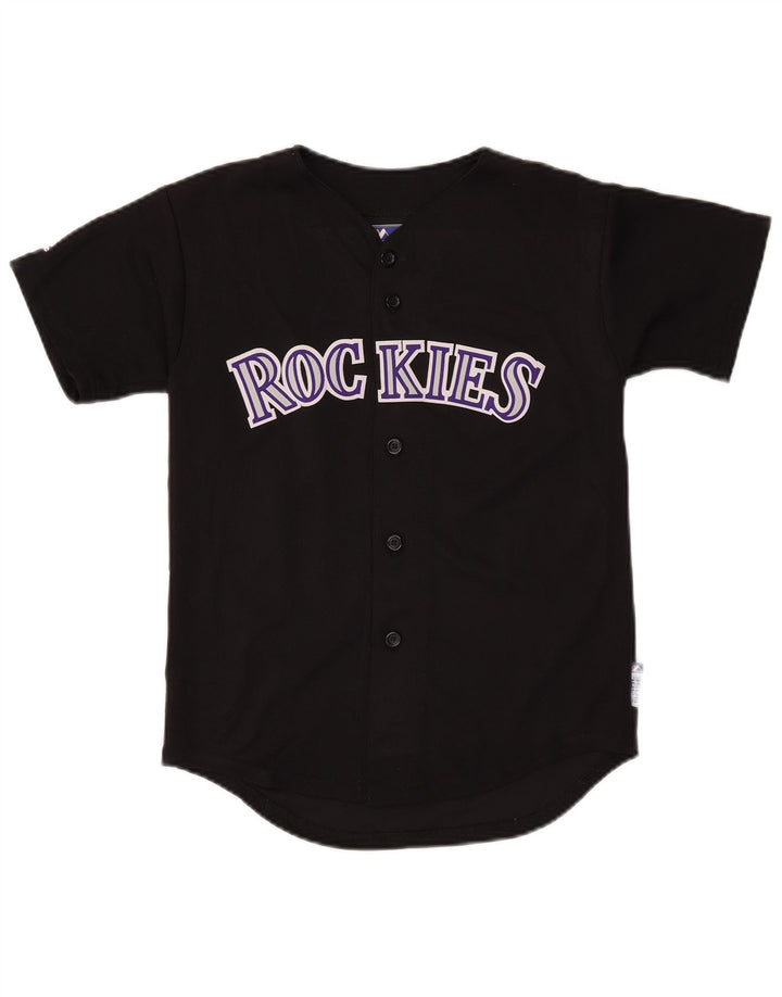 MAJESTIC Haut en jersey graphique Colorado Rockies pour garçon 13-14 ans Noir moyen