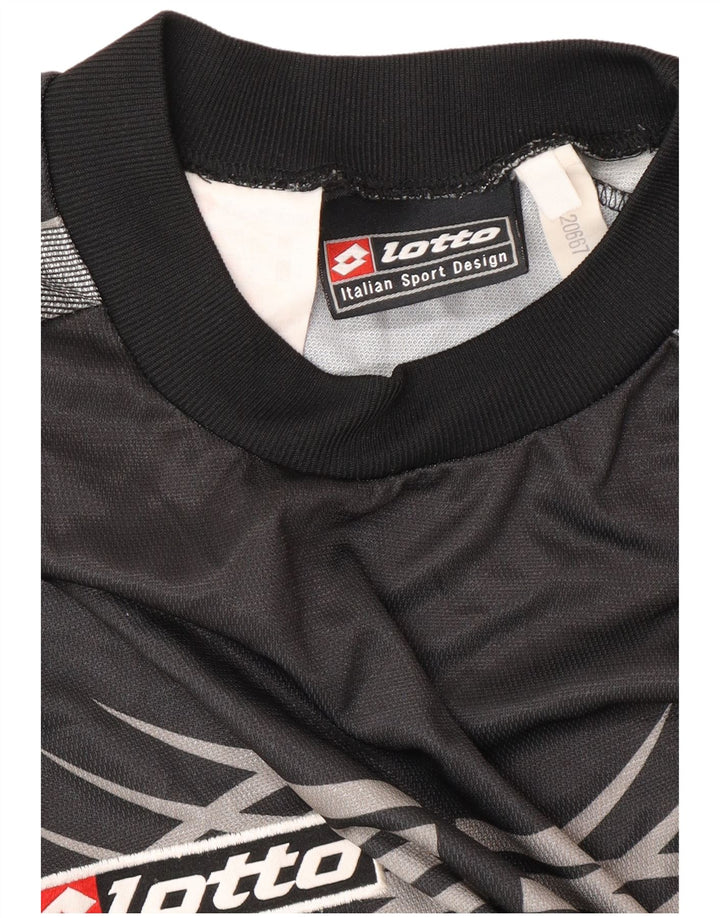 LOTTO Haut en Jersey Graphique Juventus 2001-2002 Domicile pour Hommes Grand Noir Sports