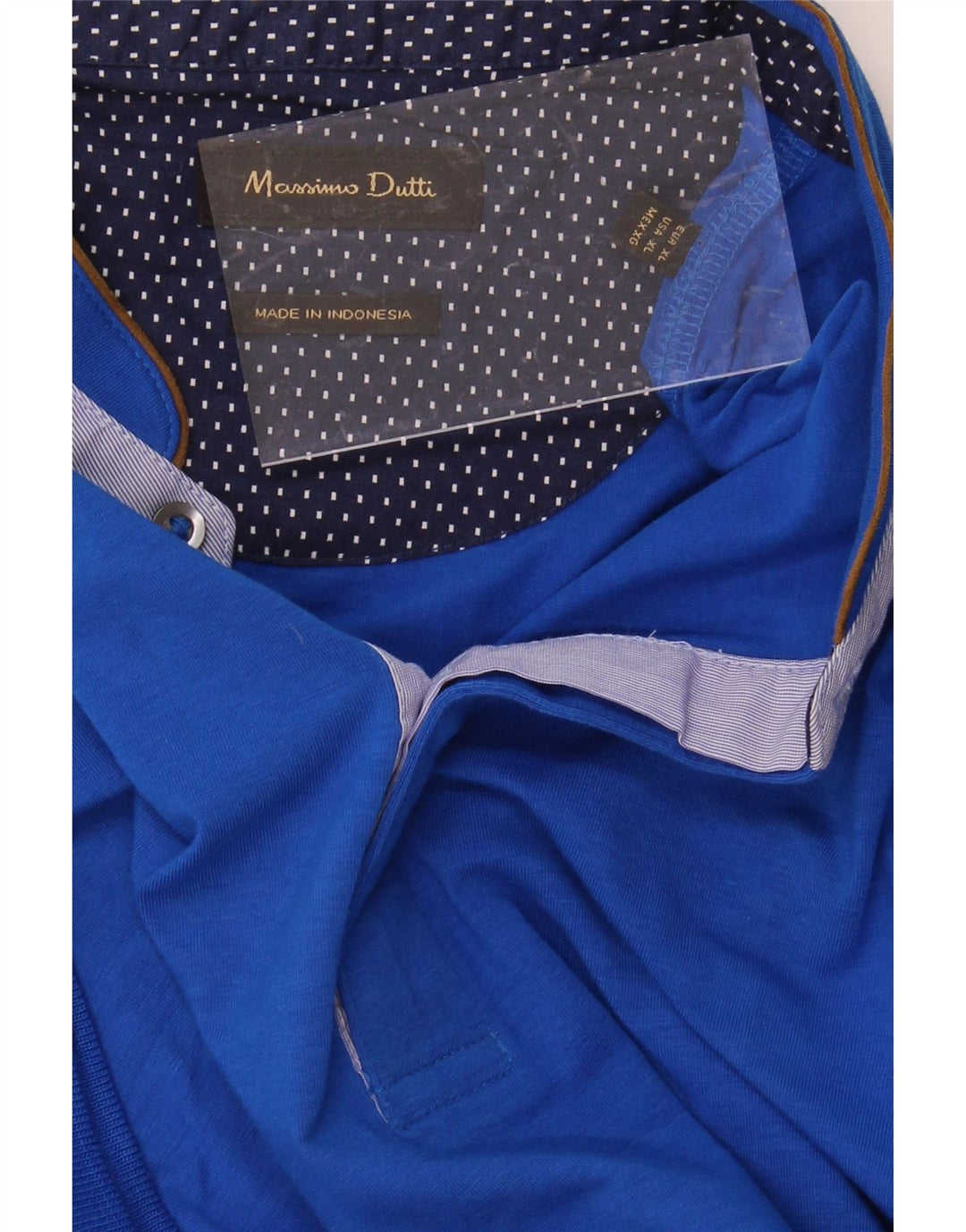 MASSIMO DUTTI Mens Polo Shirt XL Blue Vintage Massimo Dutti and Second-Hand Massimo Dutti from Messina Hembry 