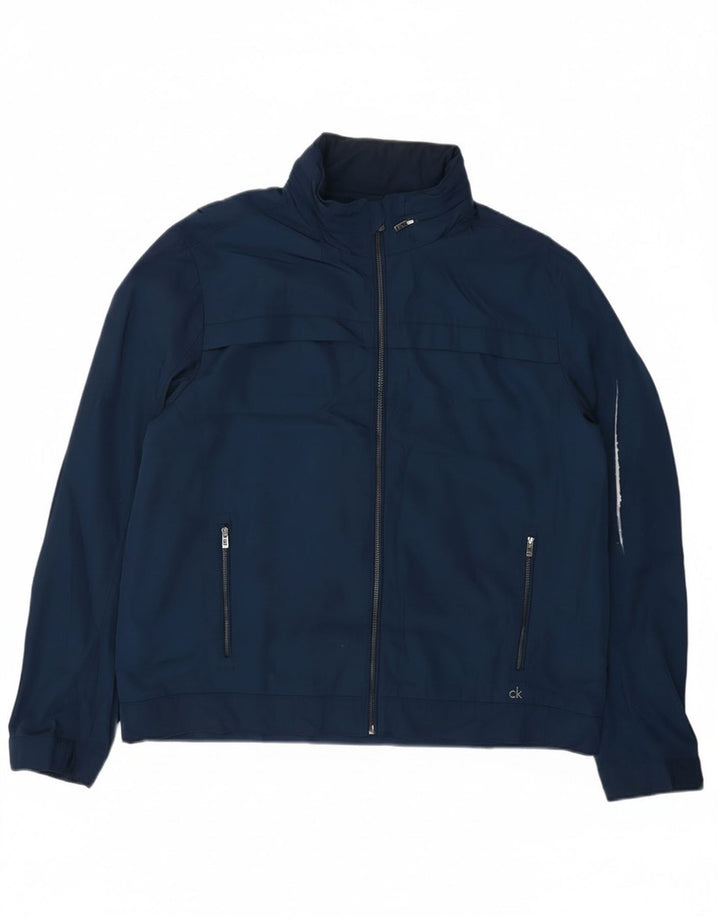 Calvin Klein Veste Bomber Homme UK 42 XL Bleu Marine Polyester