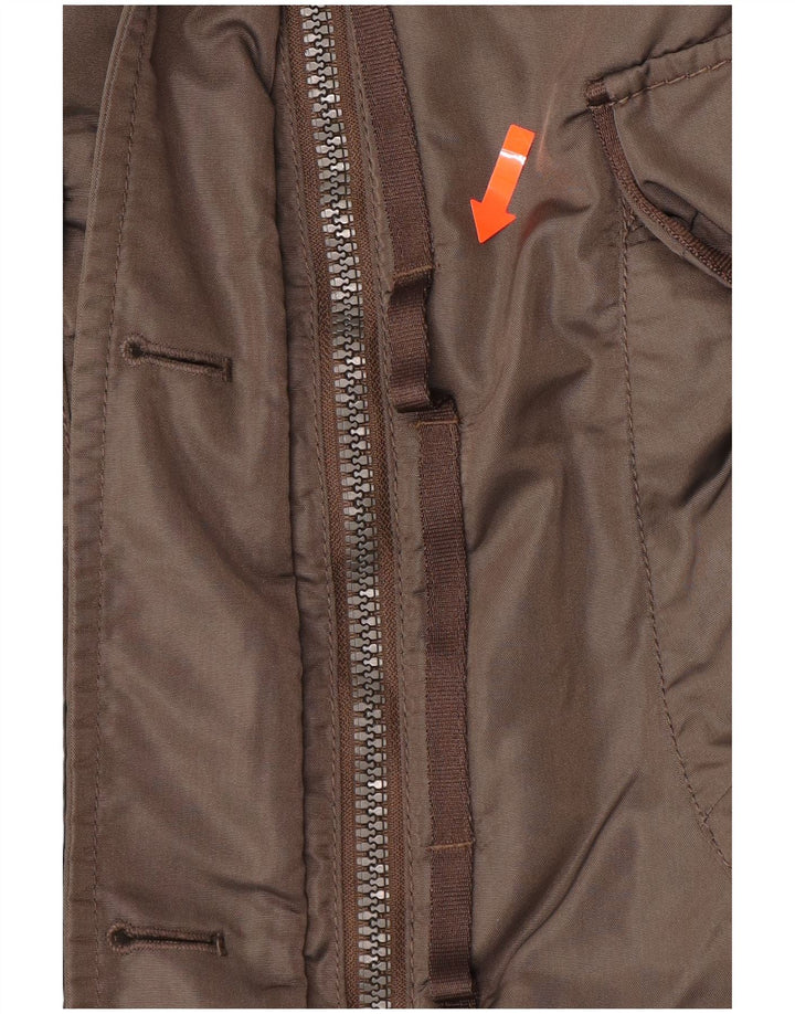 PEUTEREY Manteau matelassé à capuche pour femme IT 40 Small Kaki Polyester