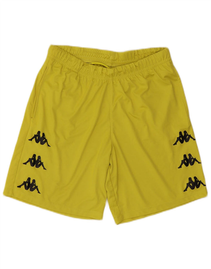 Kappa Short de Sport Graphique Homme Large Jaune Polyester