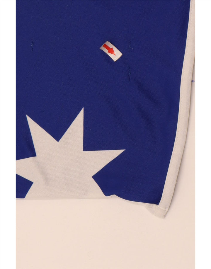 Errea Short de Sport Graphique Homme Bleu Marine Moyen Polyester Colorblock