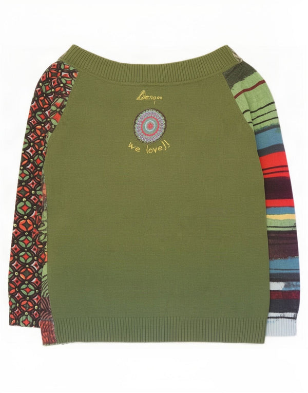 Desigual Pull col bateau pour femme UK 10 Petit rayé multicolore