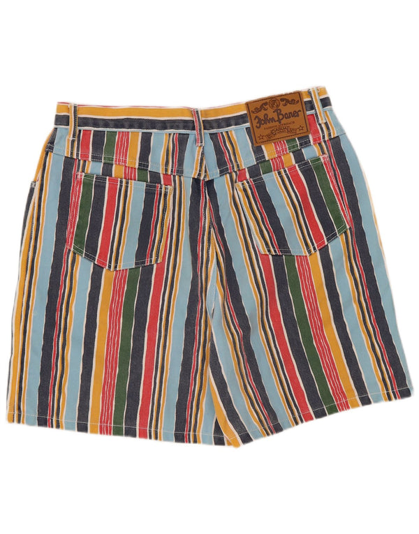 John Baner Short décontracté pour femme UK 16 Large W32 Rayé multicolore