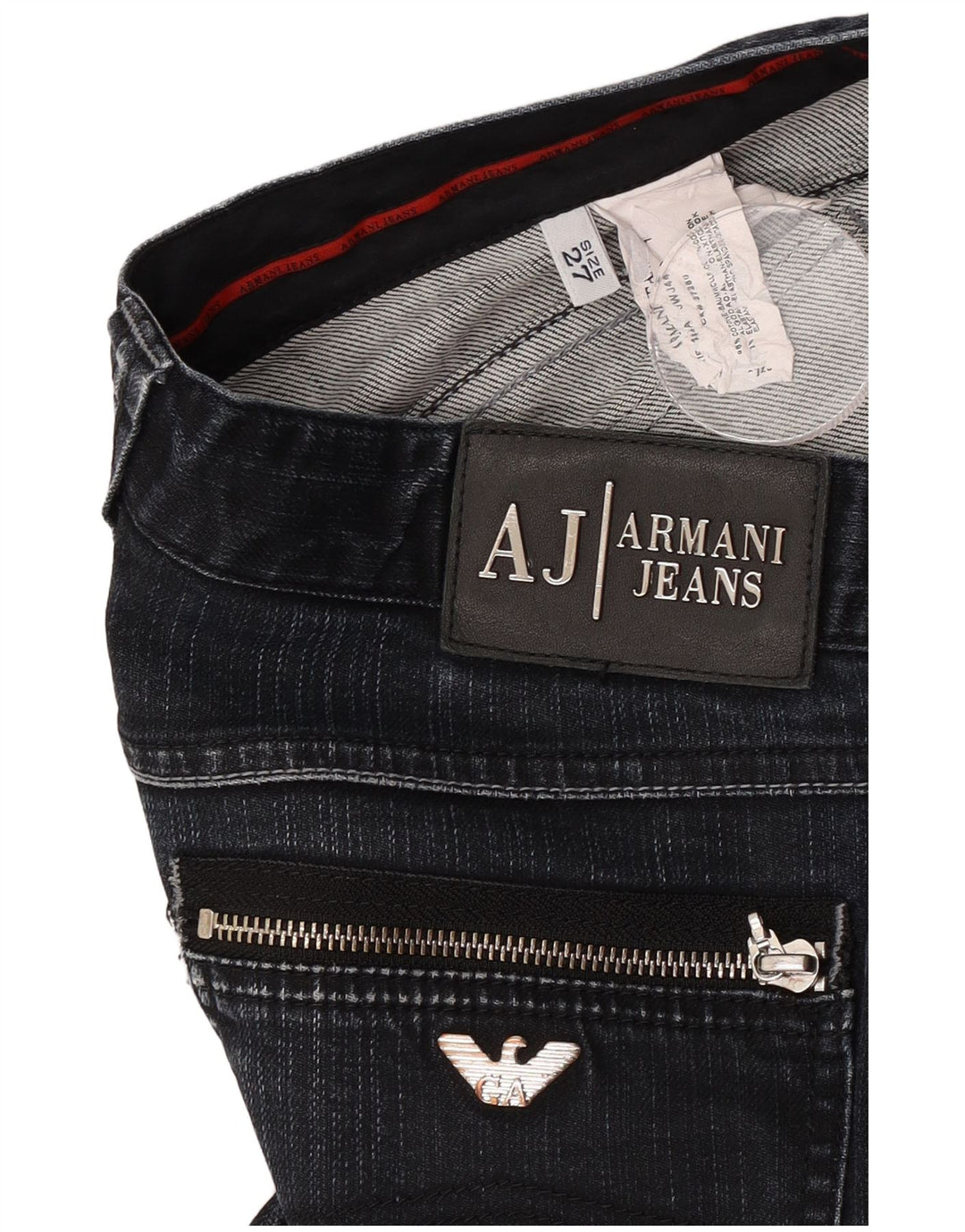 Armani Femme Jean Slim W27 L28 Bleu Marine Coton