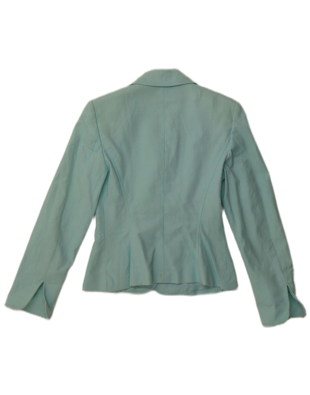 Luisa Spagnoli Veste Blazer 3 Boutons Femme IT 40 Petit Coton Turquoise