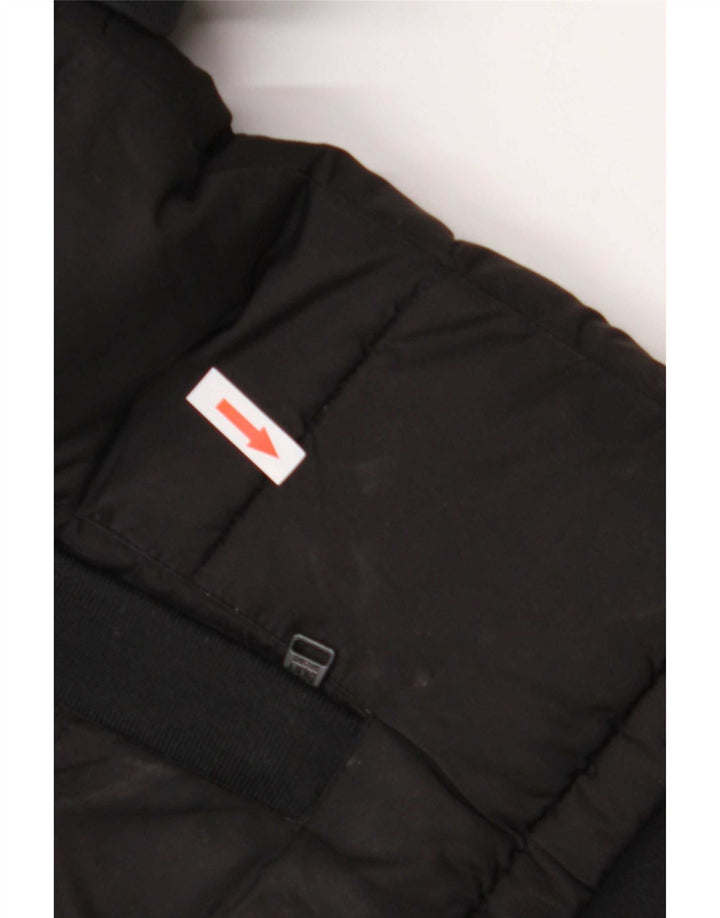 Dkny Manteau matelassé surdimensionné à capuche pour femme UK 44 Polyester noir moyen