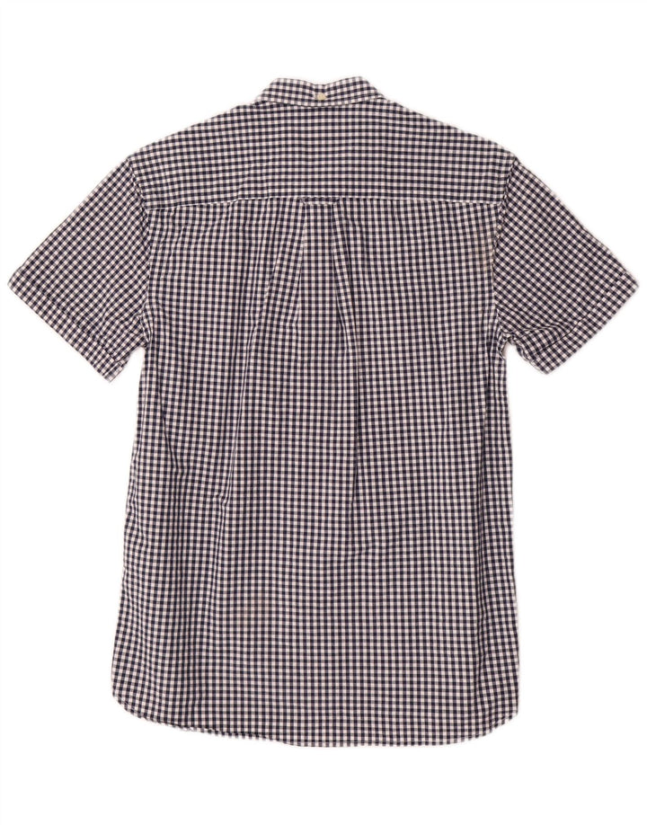 Lyle & Scott Chemise à manches courtes pour homme Petit bleu vichy en coton classique