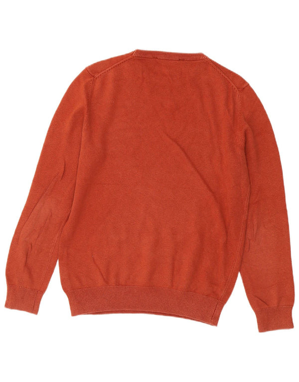 CREW CLOTHING Pull à col rond pour homme en coton orange Taille S
