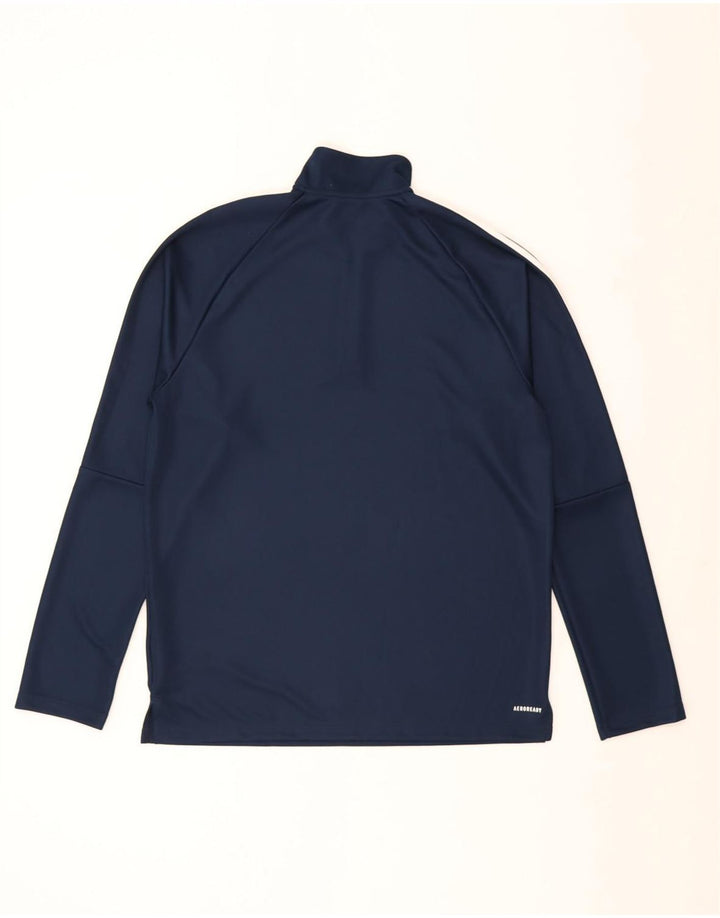 Adidas Aeroready Pull à col zippé pour homme Bleu marine Taille L