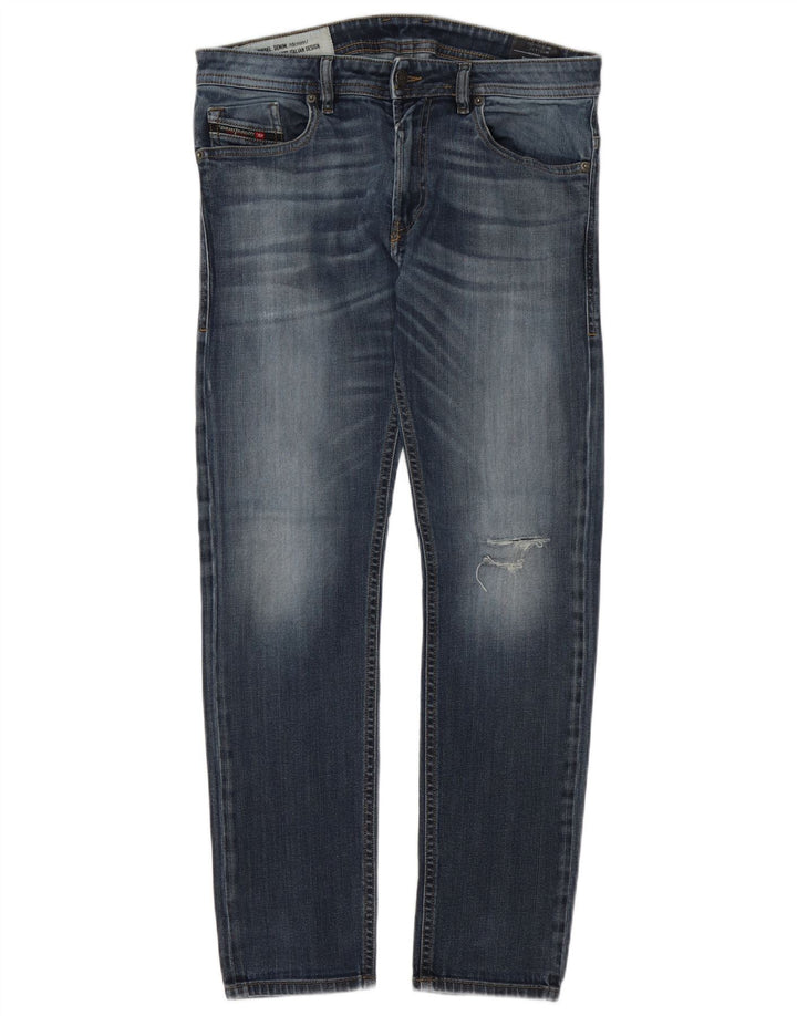 Diesel Jean slim vieilli W32 L32 en coton bleu pour homme