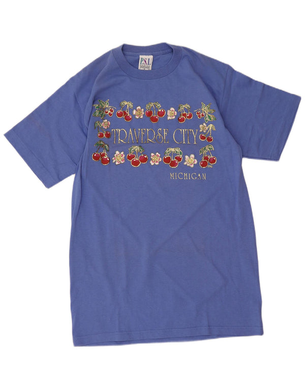 P.S.I. Sportswear T-shirt graphique pour femme UK 12 Bleu moyen Nouveauté
