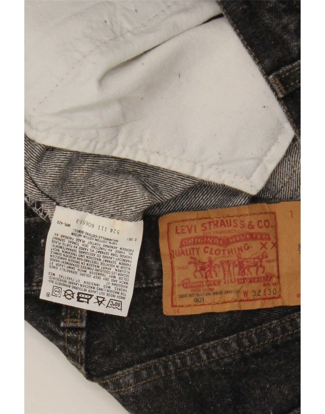 Levi's Jean 901 Tapered Femme Gris Coton W32 L30