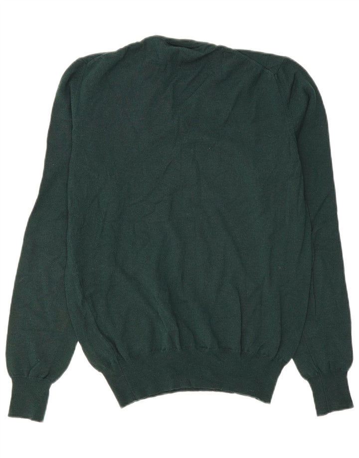 Fred Perry Pull Col V Homme Vert Moyen Laine