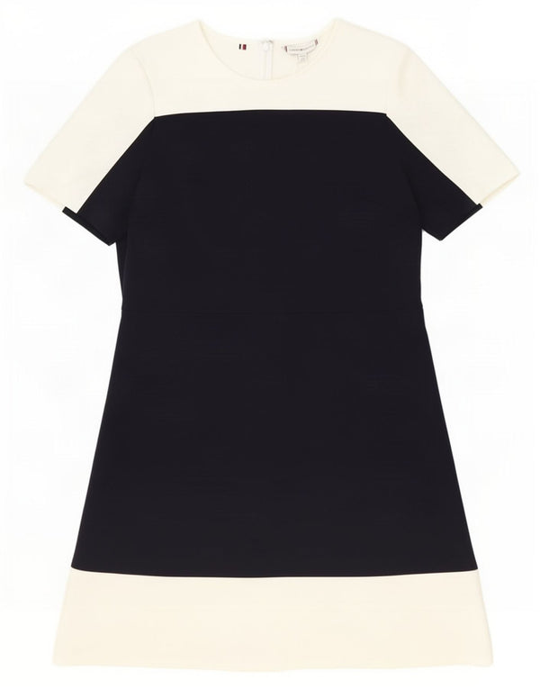 Tommy Hilfiger Robe trapèze pour femme UK 44 Large Noir Colorblock Polyester