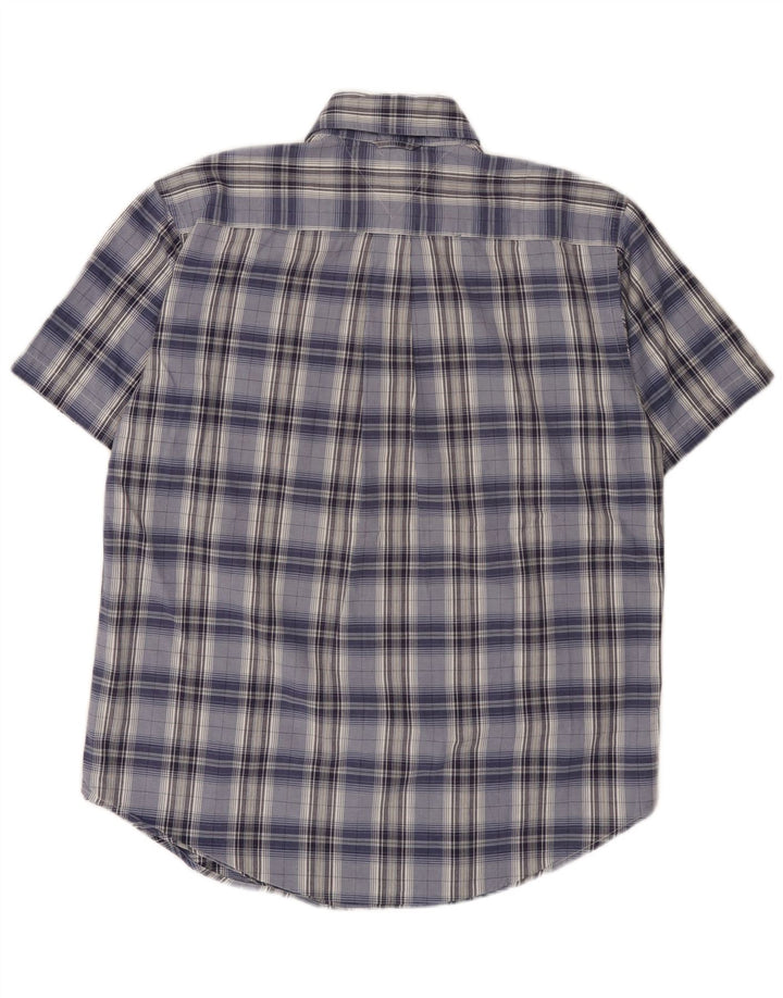 Tommy Hilfiger Chemise à manches courtes homme en coton à carreaux bleu moyen