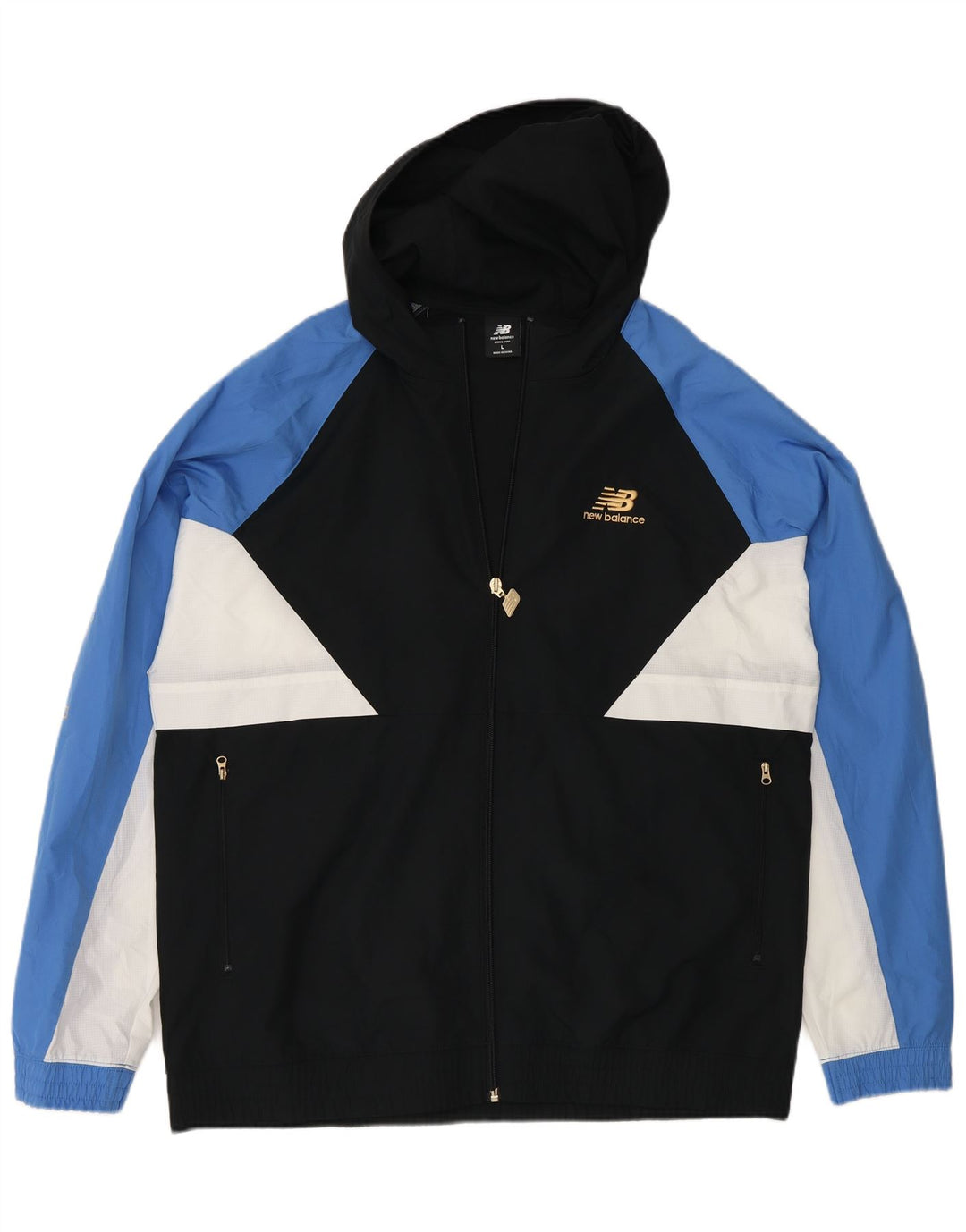 New Balance Veste de survêtement graphique pour homme Large Noir Colourblock