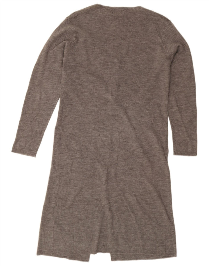 Essentials Cardigan long pour femme UK 14/16 Large Gris Acrylique