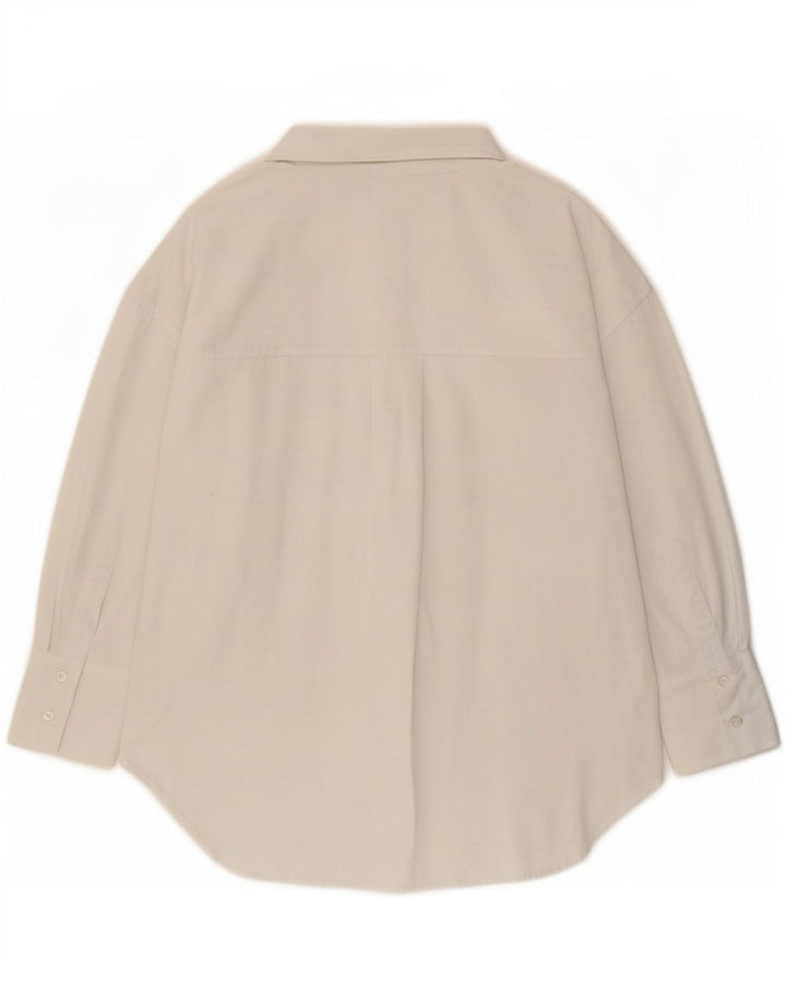 Zara Chemise surdimensionnée pour femme UK 10 Petit coton blanc